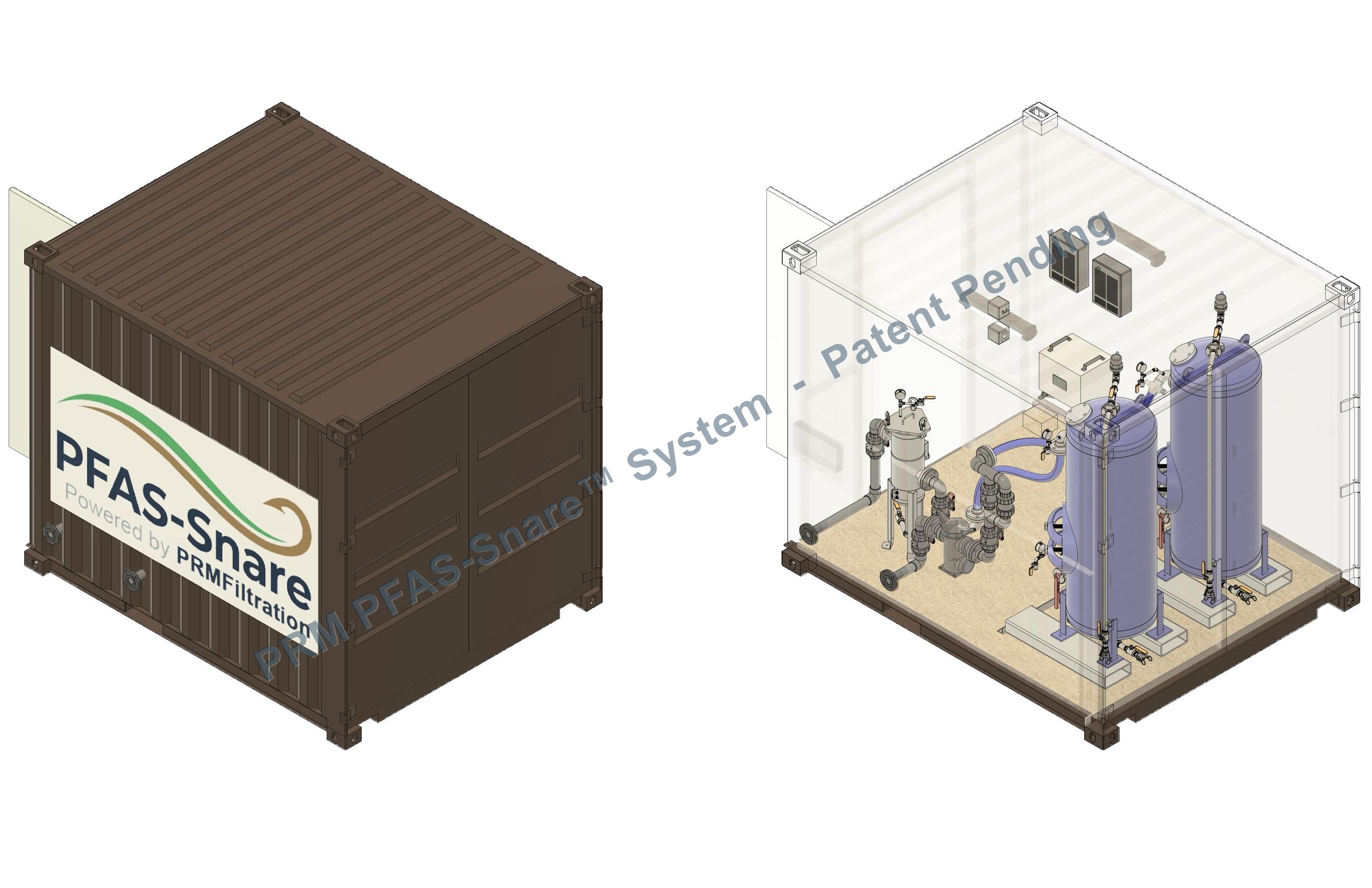 PFAS-Snare enclosure exterior and interior layout